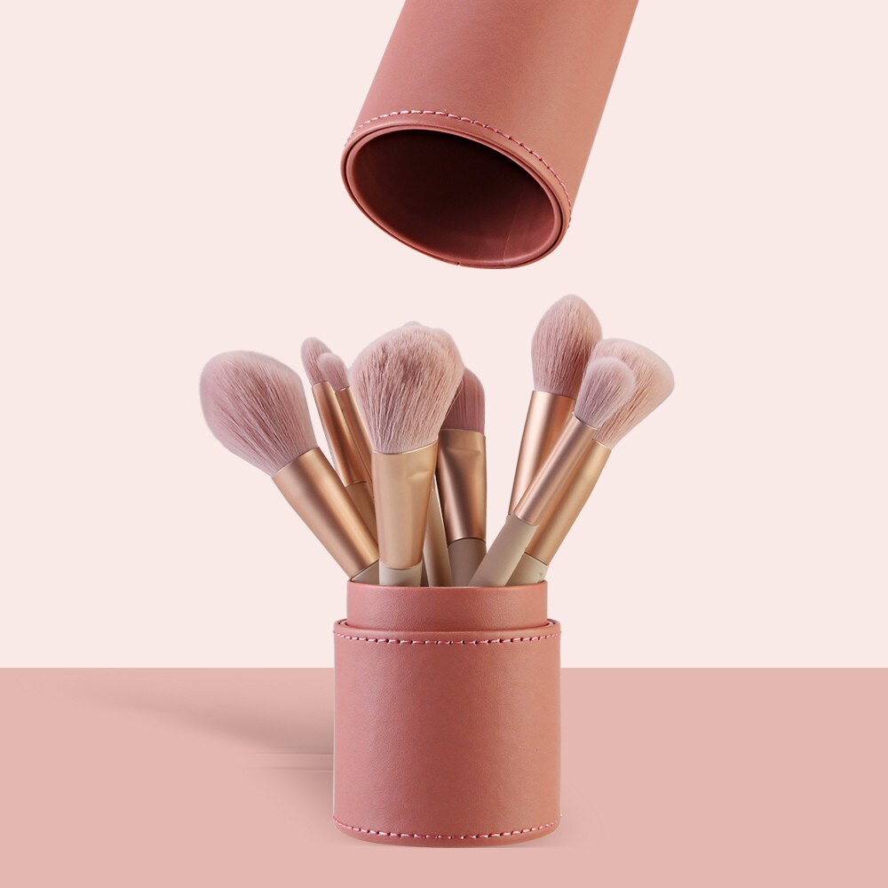 PU Round Cosmetic Brush Container Cosmetic Tool Cosmetic Brush pr