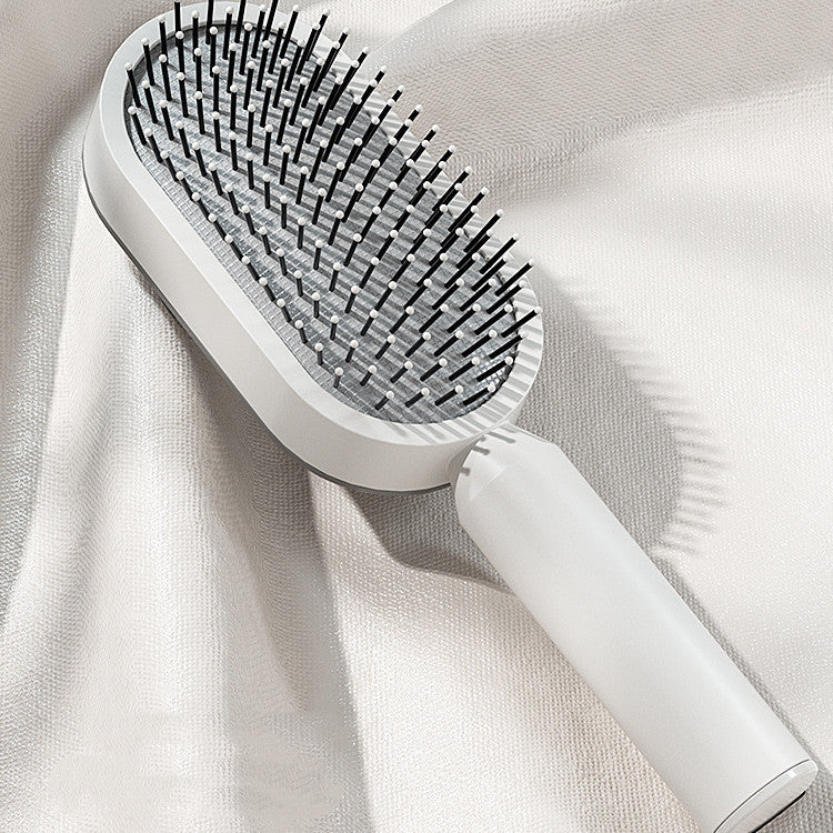 Self Cleaning Hair Brush For Women One-key Cleaning Hair Loss Airbag Massage Scalp Comb Anti-Static Hairbrush - UNIFIED CARTEL