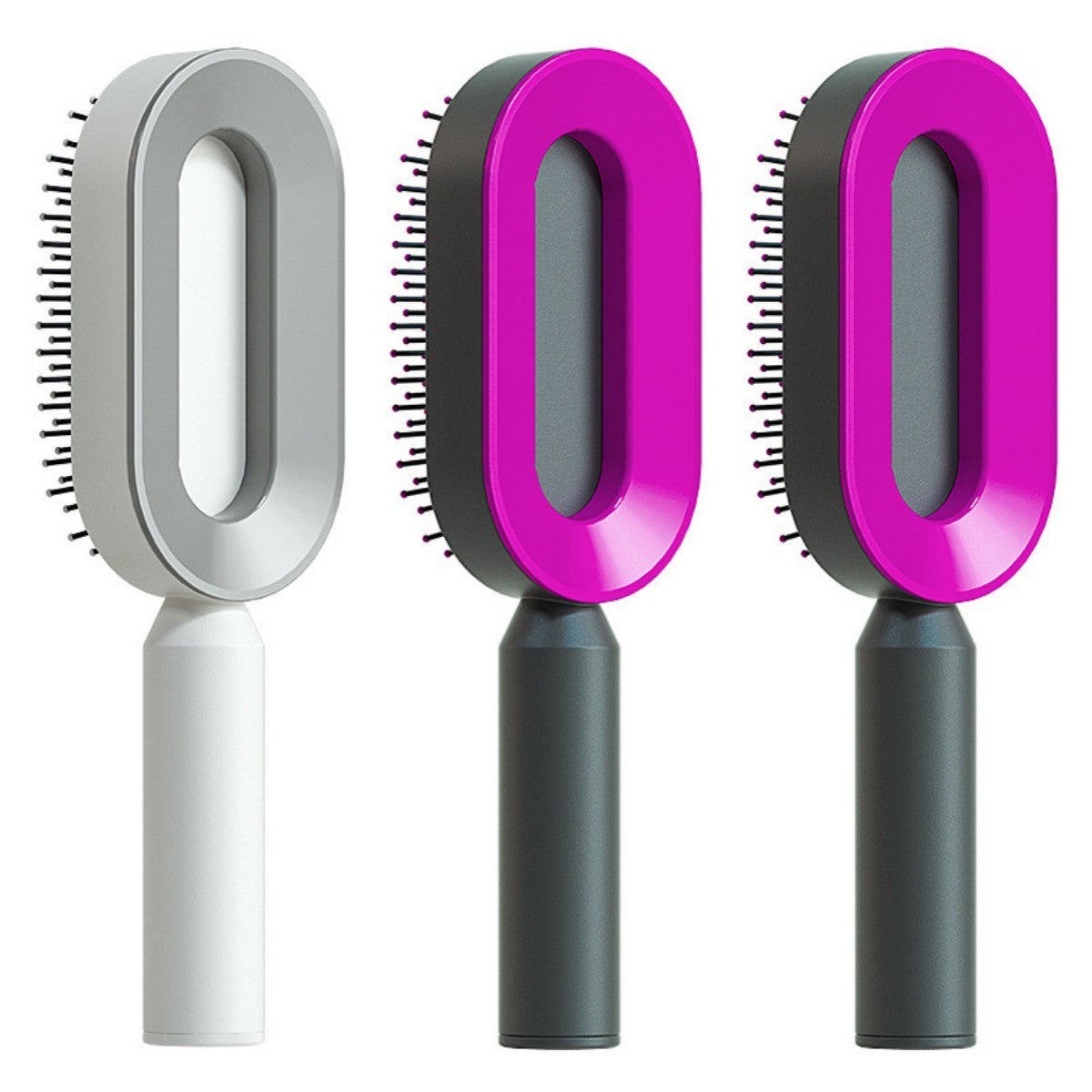 Self Cleaning Hair Brush For Women One-key Cleaning Hair Loss Airbag Massage Scalp Comb Anti-Static Hairbrush - UNIFIED CARTEL