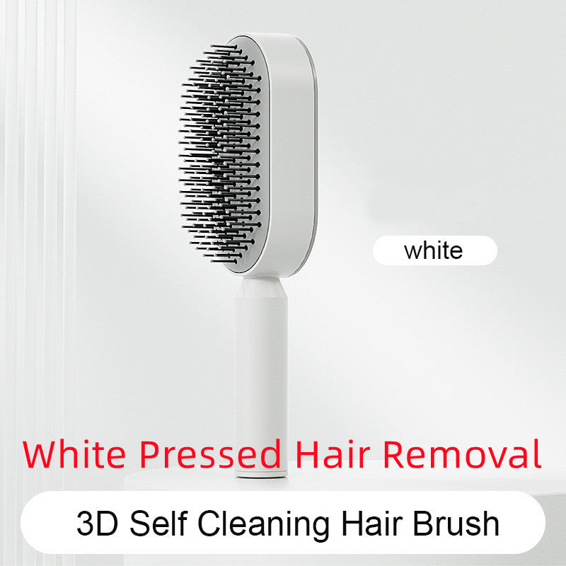 Self Cleaning Hair Brush For Women One-key Cleaning Hair Loss Airbag Massage Scalp Comb Anti-Static Hairbrush - UNIFIED CARTEL