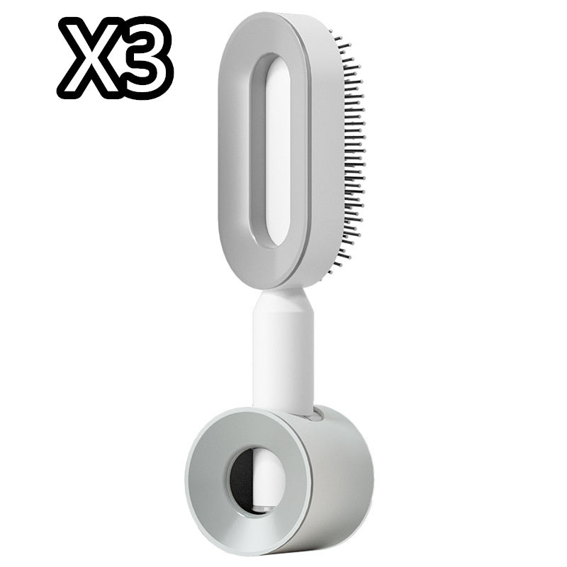 Self Cleaning Hair Brush For Women One-key Cleaning Hair Loss Airbag Massage Scalp Comb Anti-Static Hairbrush - UNIFIED CARTEL