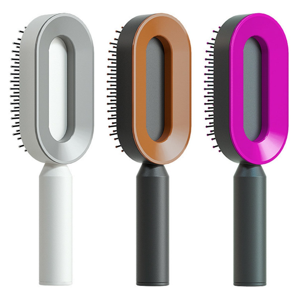 Self Cleaning Hair Brush For Women One-key Cleaning Hair Loss Airbag Massage Scalp Comb Anti-Static Hairbrush - UNIFIED CARTEL