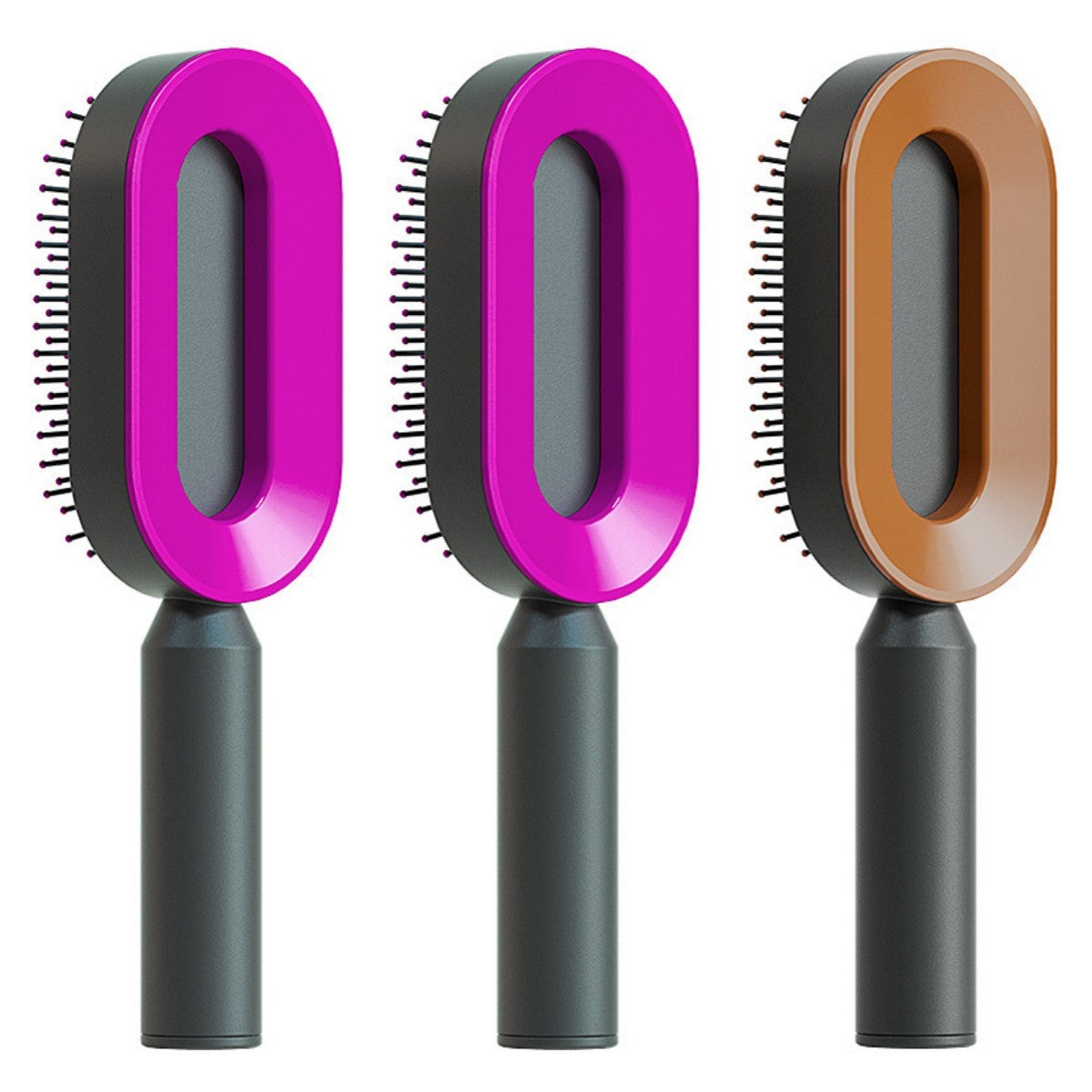 Self Cleaning Hair Brush For Women One-key Cleaning Hair Loss Airbag Massage Scalp Comb Anti-Static Hairbrush - UNIFIED CARTEL