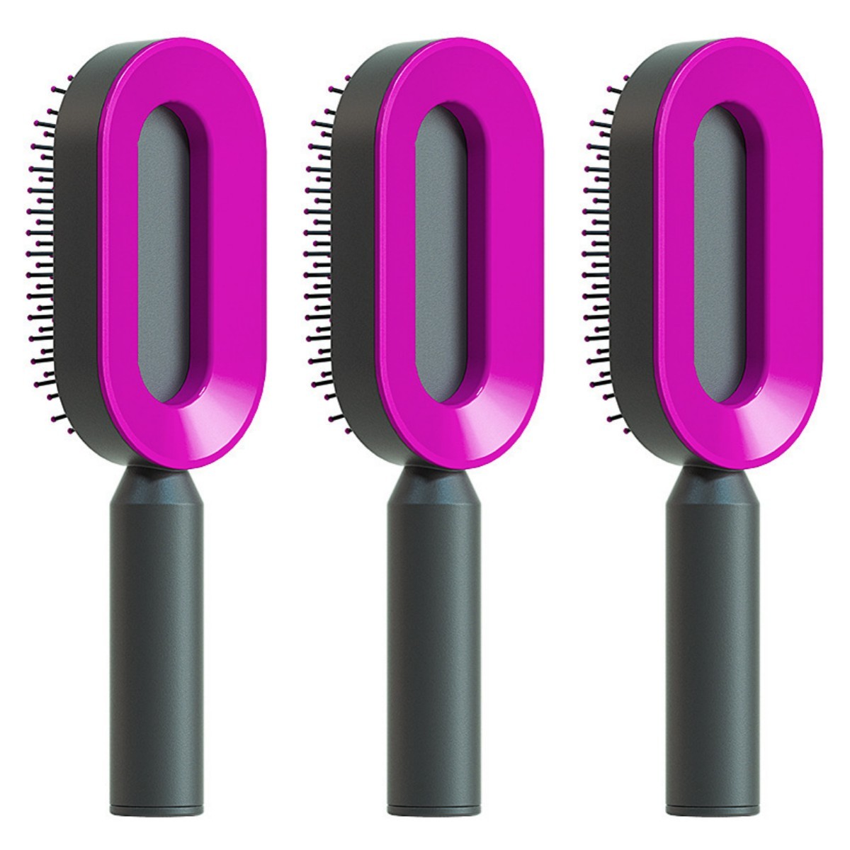 Self Cleaning Hair Brush For Women One-key Cleaning Hair Loss Airbag Massage Scalp Comb Anti-Static Hairbrush - UNIFIED CARTEL