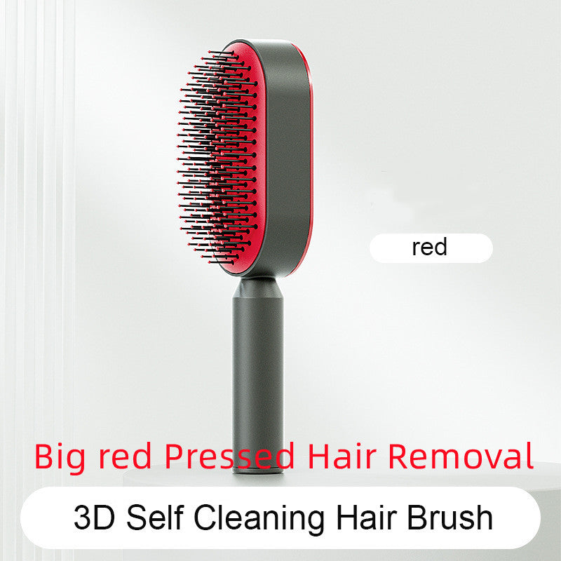 Self Cleaning Hair Brush For Women One-key Cleaning Hair Loss Airbag Massage Scalp Comb Anti-Static Hairbrush - UNIFIED CARTEL