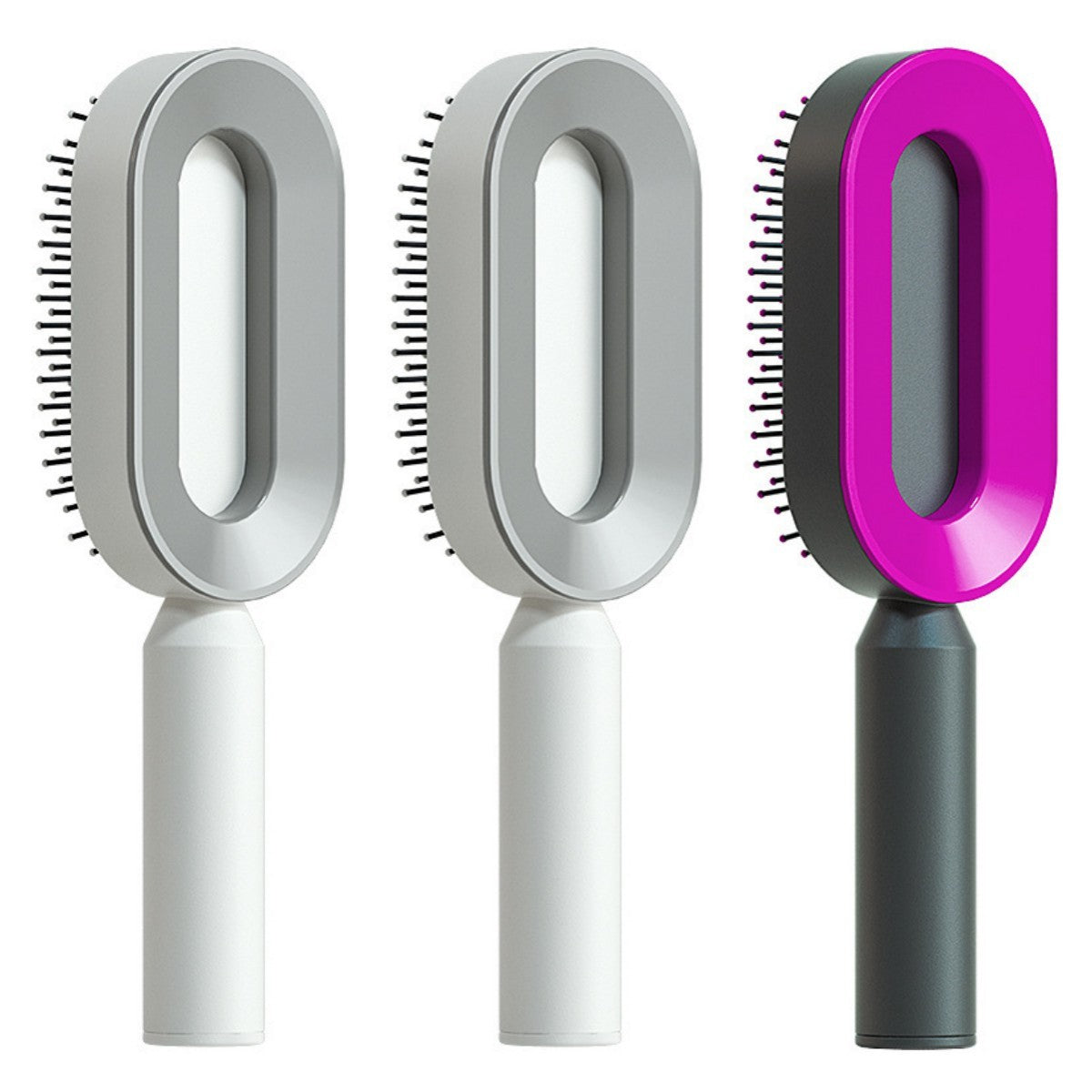 Self Cleaning Hair Brush For Women One-key Cleaning Hair Loss Airbag Massage Scalp Comb Anti-Static Hairbrush - UNIFIED CARTEL