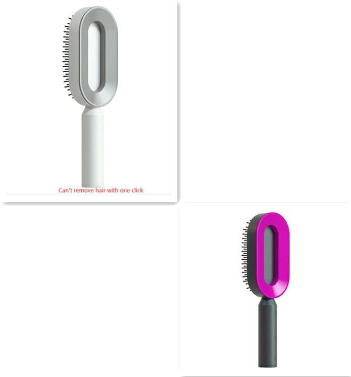 Self Cleaning Hair Brush For Women One-key Cleaning Hair Loss Airbag Massage Scalp Comb Anti-Static Hairbrush - UNIFIED CARTEL