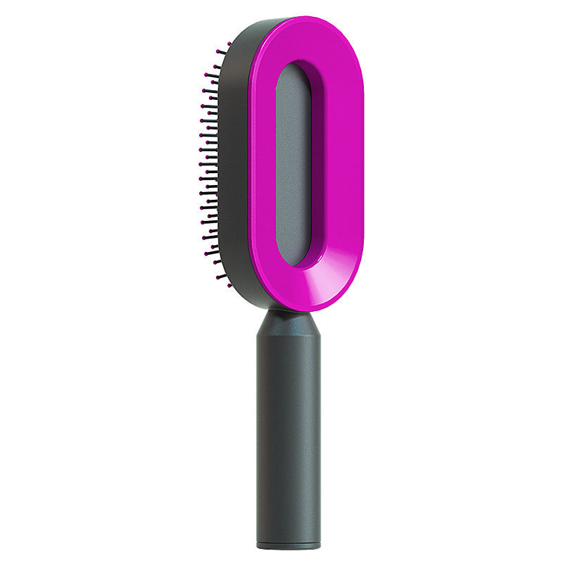 Self Cleaning Hair Brush For Women One-key Cleaning Hair Loss Airbag Massage Scalp Comb Anti-Static Hairbrush - UNIFIED CARTEL